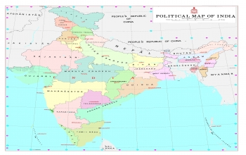 Maps of newly formed Union Territories of Jammu Kashmir and Ladakh, with the map of India