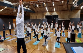 Celebration of 8th International Day of Yoga in Canberra