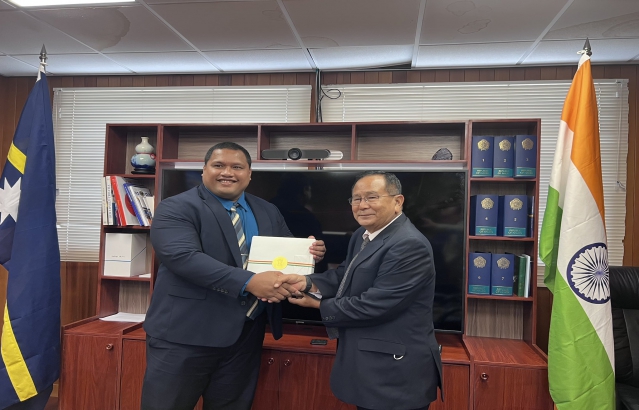 Meeting with Hon. Jesse Jeremiah MP, Deputy Minister for Sports and Nauru Emergency Services.