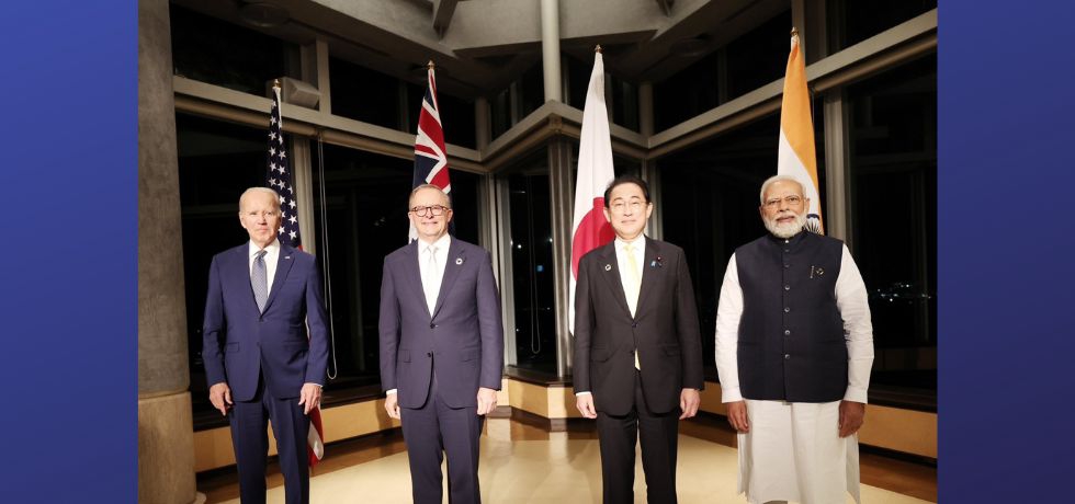 Prime Minister Narendra Modi, Prime Minister Anthony Albanese of Australia, Prime Minister Fumio Kishida of Japan and US President Joe Biden met during the Quad Leaders’ Summit in Hiroshima, Japan.
