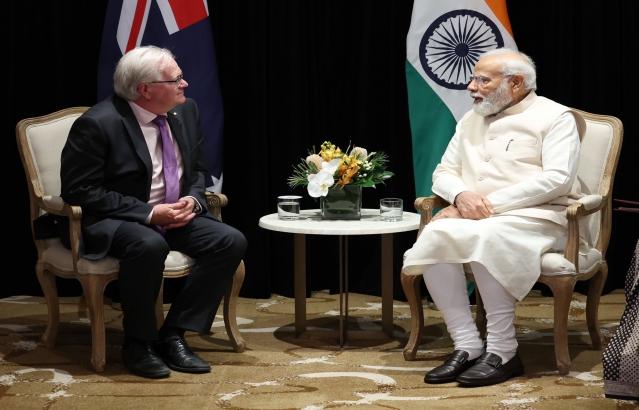 PM with Prof. Brian P. Schmidt , Vice-Chancellor & President of Australian National University, Canberra.
