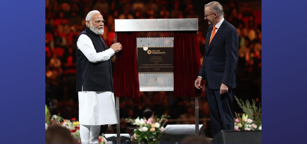 PM Narendra Modi interacted with Indian community at Qudos Bank Arena in Sydney. PM Anthony Albanese and other Australian dignitaries joined at the event.