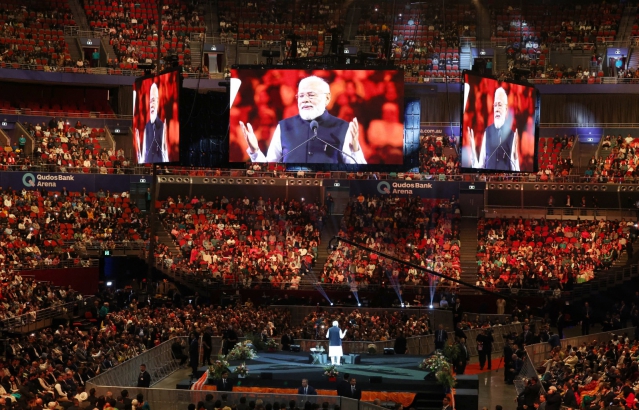 Prime Minister Narendra Modi interacted with Indian community at Qudos Bank Arena in Sydney (May 23, 2023)