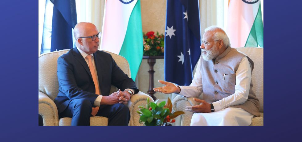 H.E. Mr. Peter Dutton, Leader of the Opposition, called on Prime Minister Shri Narendra Modi on 24 May 2023 in Sydney, Australia.