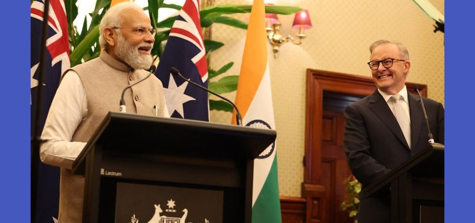 Hon'ble Prime Ministers Shri Narendra Modi and Mr. Anthony Albanese held a joint press conference on 24 May 2023