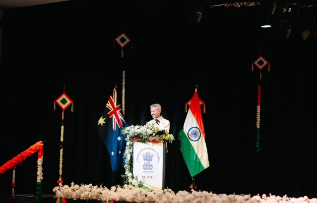 Addressed the Indian community in Perth